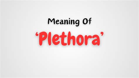 plethoric in tagalog|PLETHORA (Tagalog).